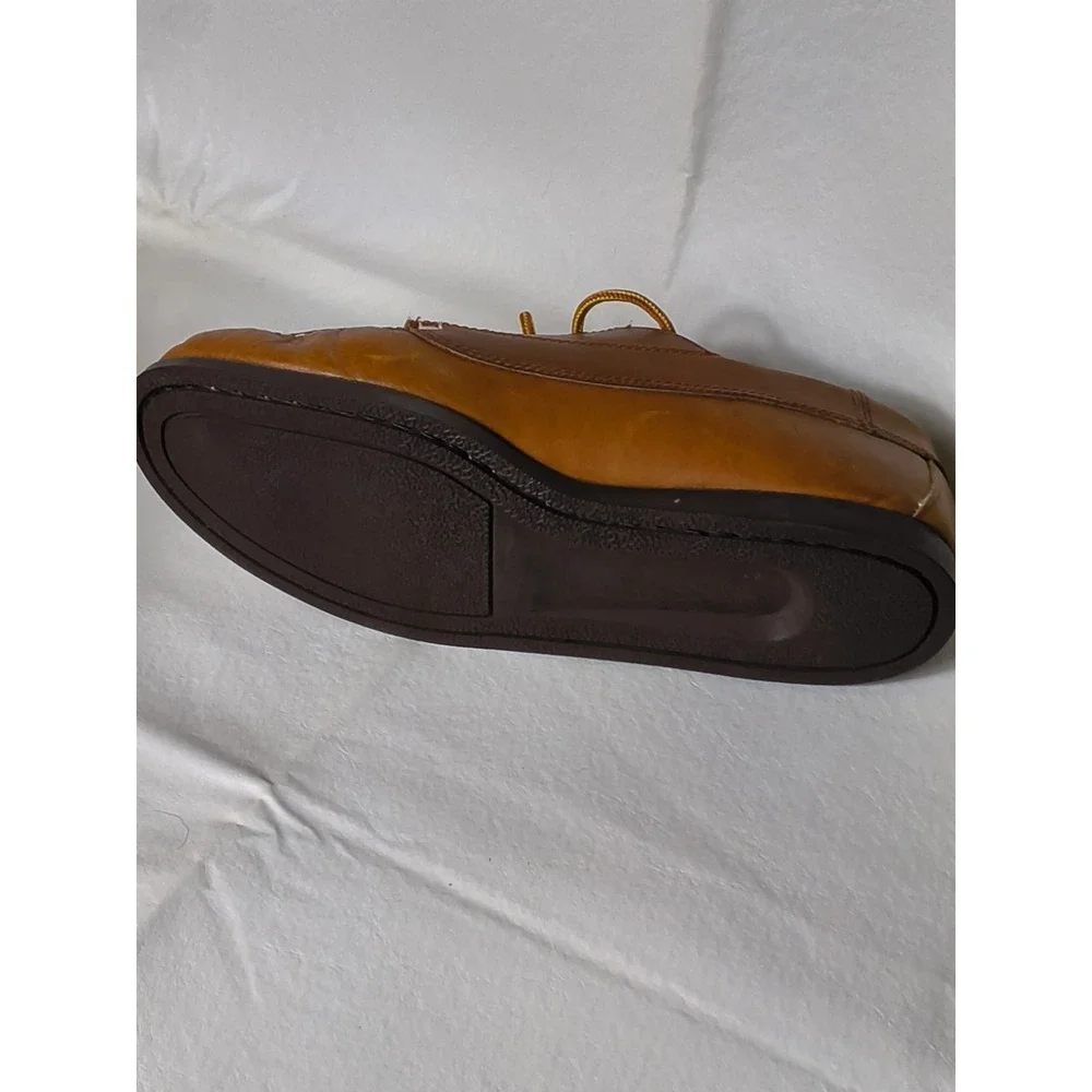 Vintage Colorado Brand Leather Handsewn 4-Eye Camp Moc Boat Shoes.